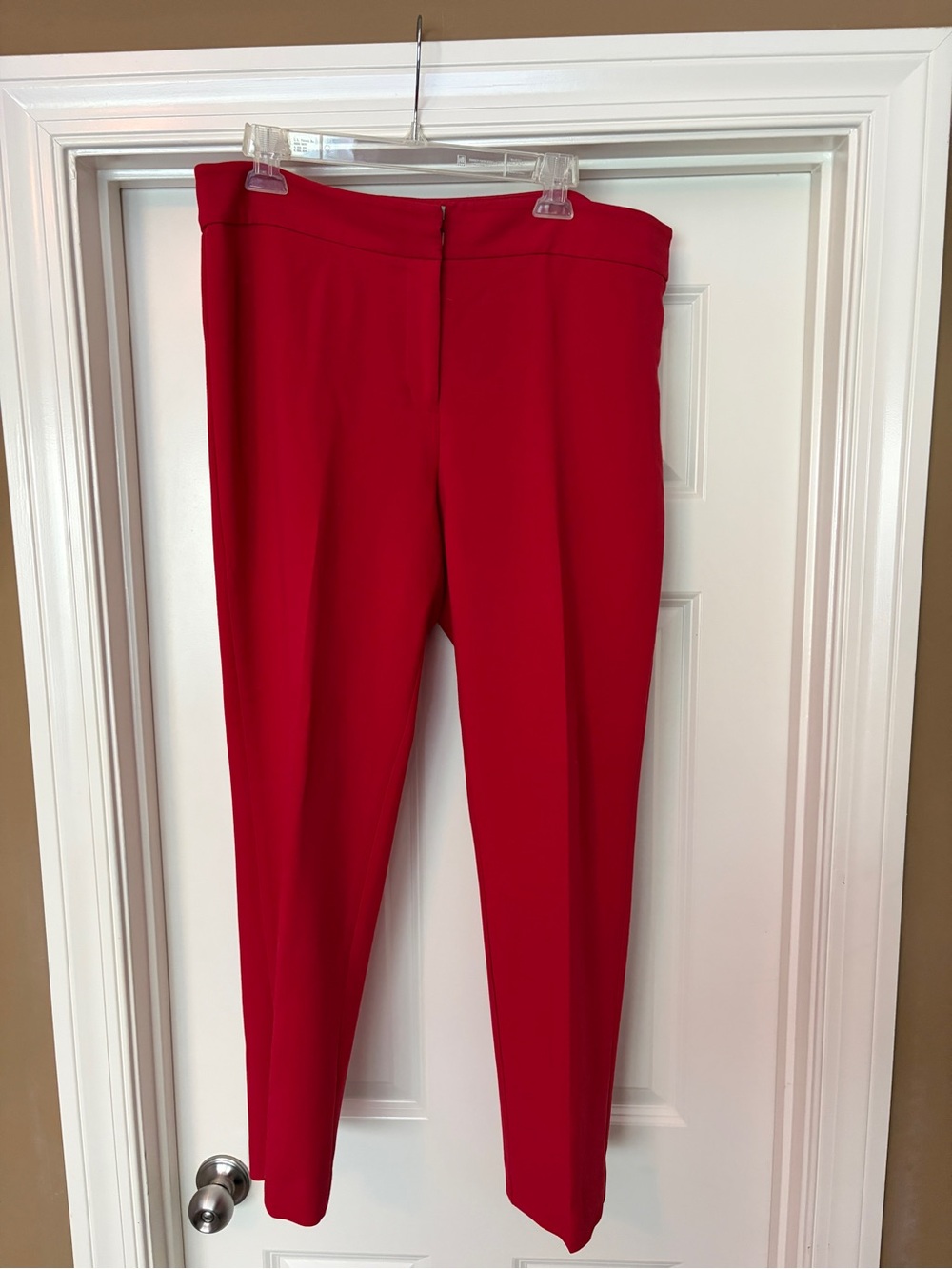 Ann Taylor Red Slim-Fit Pants